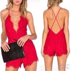 X By NBD Chloe Lace Romper